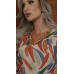 044984 Blusa Ramany Manga 3/4 Estampada